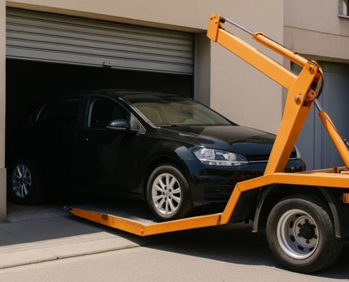 Grua para sacar coche garaje